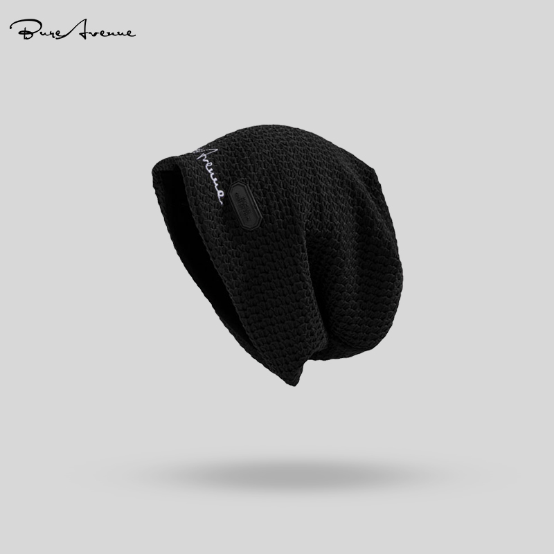TRENDY BRAND BURE AVENUE STACKING HATS JAPANESE MENS AND WOMENS COLD HATS BIG HEAD BIBS PULLOVER HATS KNITTED TOE HATS AUTUMN AND WINTER