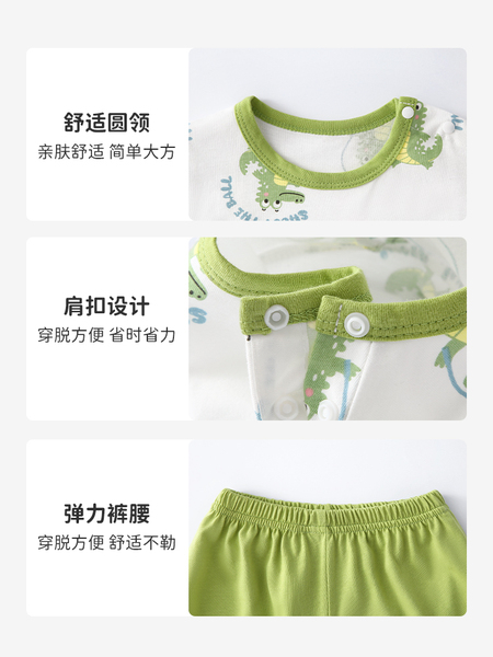 宝宝夏季套装2026新款婴幼儿薄款衣服男童女童短袖短裤儿童两件套 — 4
