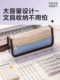 Deli BC419 students use simple ins wind pencil bag large capacity storage stationery bag double-layer triangle bag pencil bag