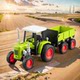 New 1 24 simulated agricultural tractor sound and light return alloy car model decorative ornament for boys and children toys