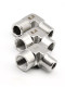Stainless steel high pressure elbow 304 inner and outer wire 2-point right angle joint die forged double inner wire thickened forged outer wire bend