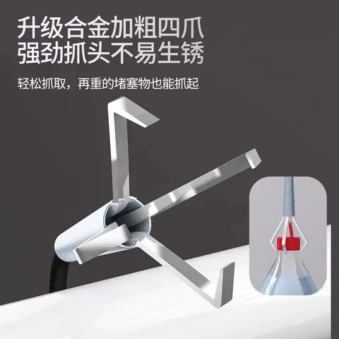 Blocking kitchen pipes and toilet dredger tool manual universal purifier to clear toilet sewer
