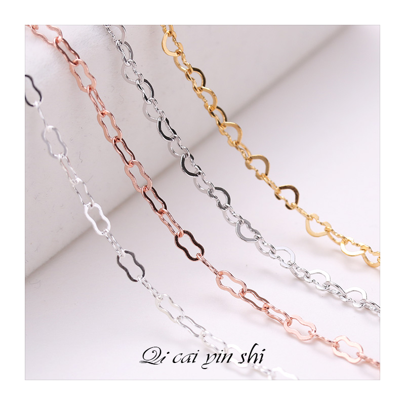 S  CHAIN HANDMADE DIY BRACELET NECKLACE MATERIAL LOOSE CHAIN LOVE 8 WORD CHAIN TAIL CHAIN EXTENSION CHAIN