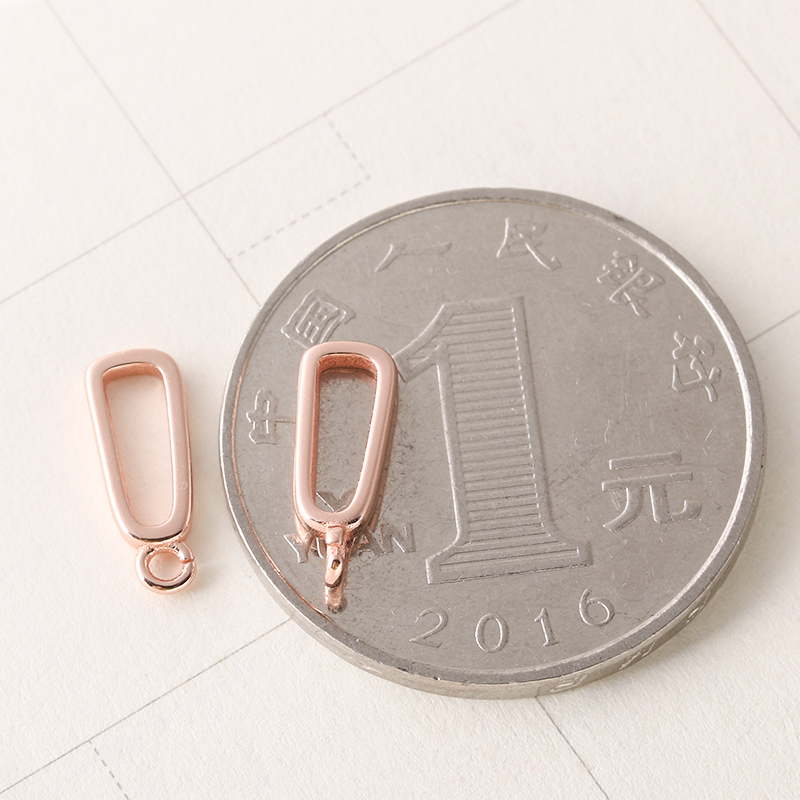 S  HANGING RING PENDANT CLASP BUCKLE HEAD GOLD-PLATED LONG DOUBLE RING BUCKLE HAND-WOVEN JEWELRY DIY ACCESSORIES MATERIAL