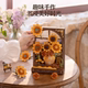 Ruoke golden sunflower wood art painting collection for girls birthday handmade DIY gift art three-dimensional painting for boys