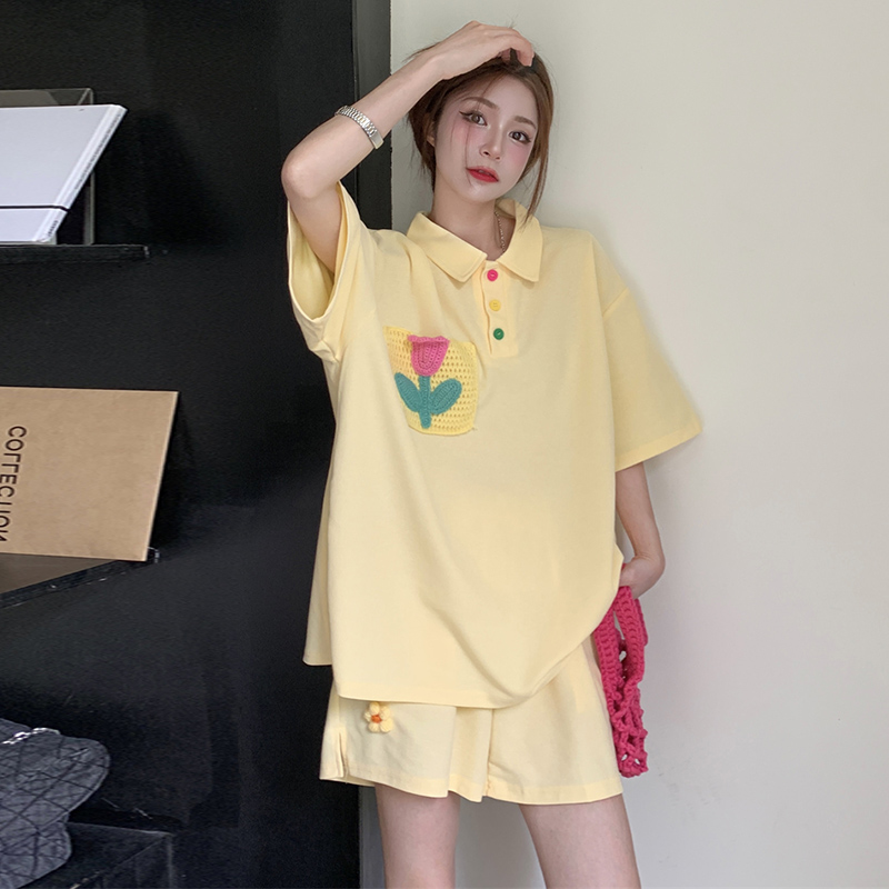 MATERNITY SUITS: WEAR FASHIONABLE THIN LOOSE SHORT-SLEEVED TOPS AND PANTS WHEN GOING OUT IN SUMMER AND CASUAL TWO-PIECE SETS FOR SMALL PEOPLE AND TRENDY MOMS