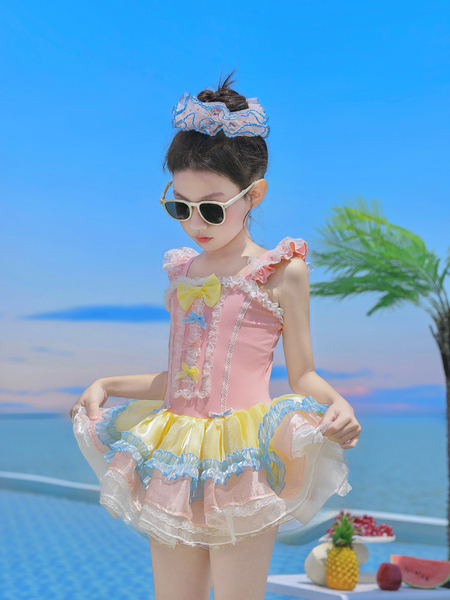 66公主童装女童泳衣连体2026新款儿童绝美泳装女孩甜美游泳衣 — 3