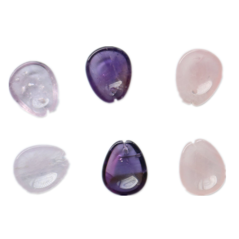 NATURAL AMETHYST EDGE HOLE PETALS PINK CRYSTAL SMALL ROUND PLUM PURPLE JADE PETALS ANCIENT HAIRPINS BRAIDED FLOWER MATERIALS DIY ACCESSORIES