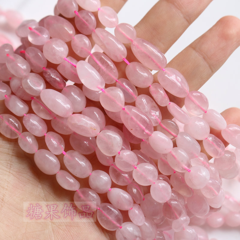 NATURAL PINK CRYSTAL GRAVEL PEACH POLLEN CRYSTAL IRREGULAR CONFORMAL LOOSE BEADS NECKLACE BRACELET BEADED DIY JEWELRY ACCESSORIES