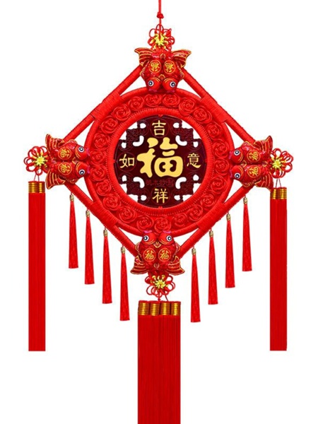 【厂家自销】中国结福字挂件桃木镇宅过年平安节日客厅卧室墙乔迁