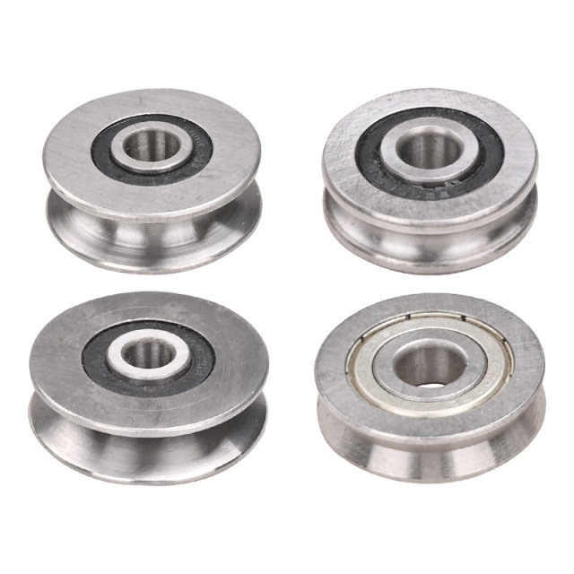 U-shaped wire rope pulley/iron door round steel groove wheel/V-shaped small pulley with groove/translating door angle rail wheel