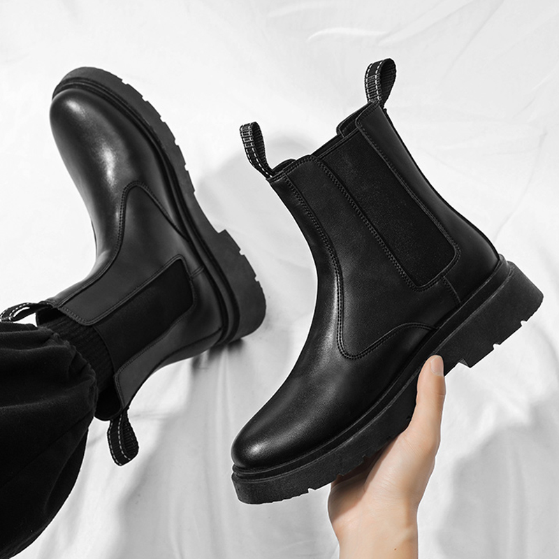 WINTER CHELSEA BOOTSMENS MARTIN BOOTSHIGH-TOP WORKWEAR TRENDY COTTON SHOES SNOW CHIMNEYS HIGH-QUALITY BOOTIES HIGH STREETS