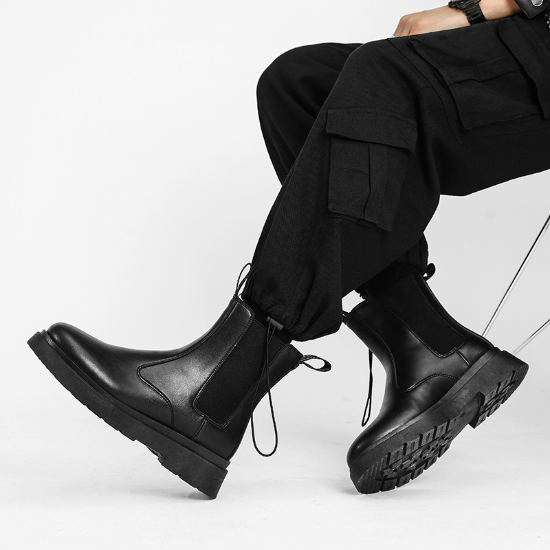 WINTER CHELSEA BOOTSMENS MARTIN BOOTSHIGH-TOP WORKWEAR TRENDY COTTON SHOES SNOW CHIMNEYS HIGH-QUALITY BOOTIES HIGH STREETS