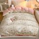 College student dormitory cartoon bedding three-piece set of non-complex pure cotton bed sheets, people quilts and quilts sets a complete set of six