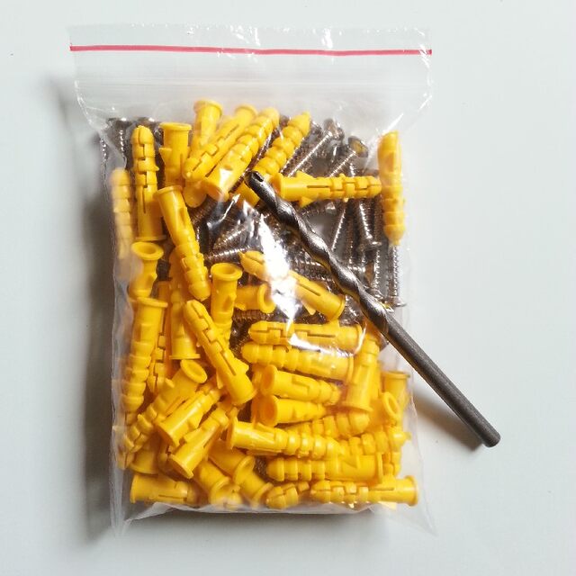 Small yellow fish plastic expansion tube expansion screw expansion plug plug bolt stainless steel screw set 6/8/10mm