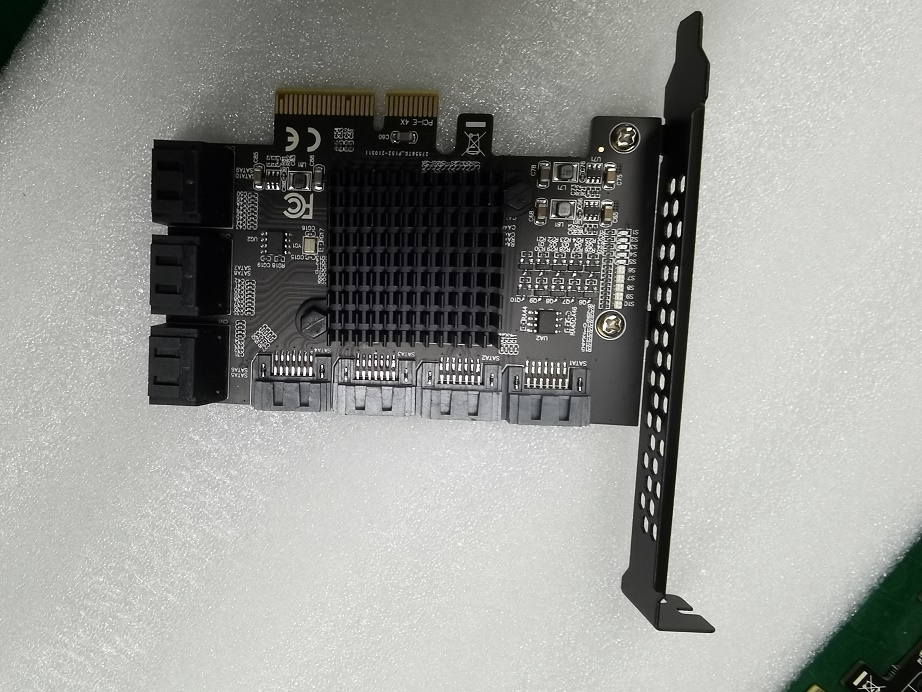 10-PORT SATA PCI-E 4X TO SATA3.0 10-PORT 6G EXPANSION CARD ASM1166 MAIN CONTROL JMB575 CHIP