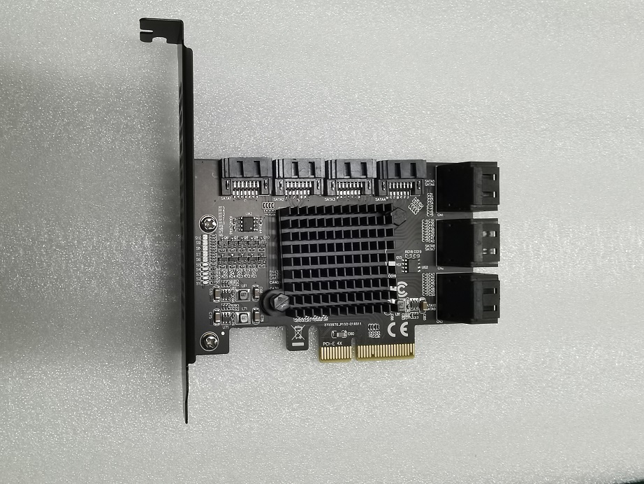 10-PORT SATA PCI-E 4X TO SATA3.0 10-PORT 6G EXPANSION CARD ASM1166 MAIN CONTROL JMB575 CHIP