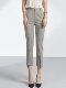 Vandoni 2024 new striped suit pants for women's summer small feet cropped pants to make them look slim and elegant OL cropped pants cigarette pants