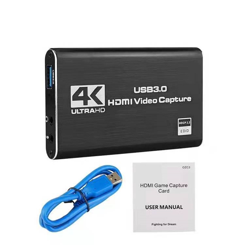 4K HD 캡처 카드 HDMI TO USB3.0 게임 카메라 라이브 녹음 상자 휴대 전화 컴퓨터 회의 수집기