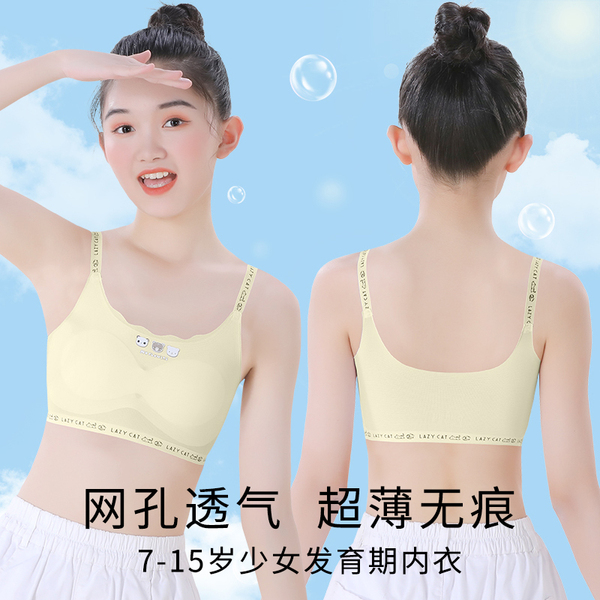女童内衣发育期小学生大童女孩初中生小背心12岁吊带儿童文胸少女 — 5
