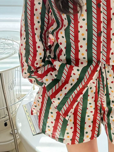 Ретро рубашка, пижама, хлопковый брендовый комплект подходит для мужчин и женщин для влюбленных, французский стиль