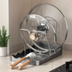 Kitchen pot lid rack countertop placement spatula rack storage storage rack pot lid artifact support rag rack