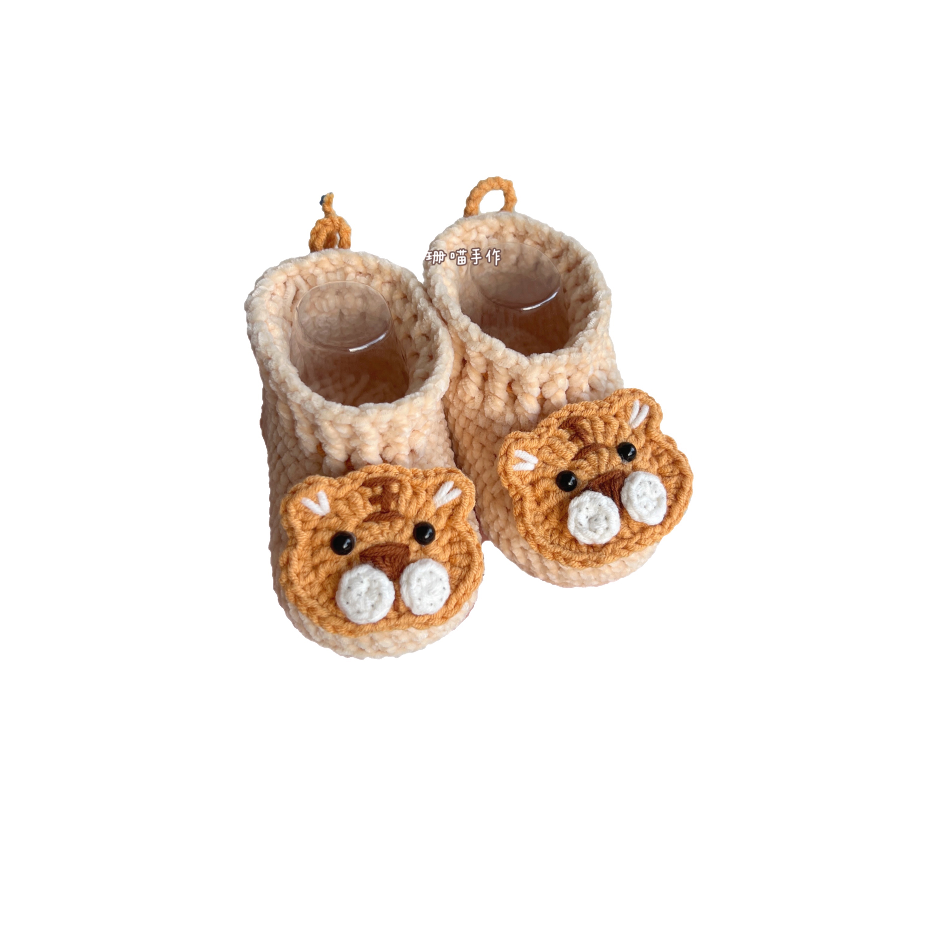 SHANSHAN MEOW HAND-MADE MILK CUTE LITTLE TIGER BABY BABY SHOES WOOL CROCHET DIY MATERIAL PACKAGE NEWBORN GIFTS