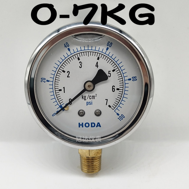 HODA hydraulic gauge injection molding machine oil pressure gauge YN-60 shock-resistant pressure gauge earthquake resistance 0-7/15/25/100/250KG
