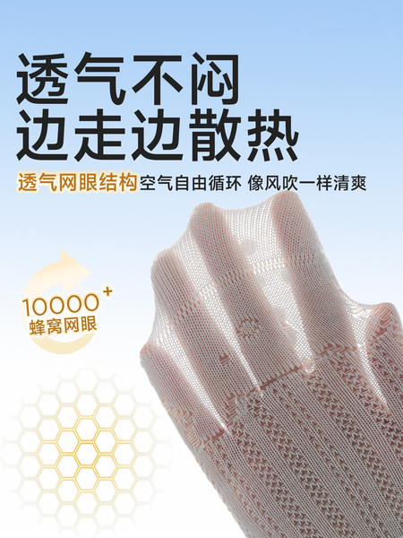 尼多熊宝宝地板袜夏季薄款纯棉袜男女婴儿学步袜室内儿童防滑袜子 — 3