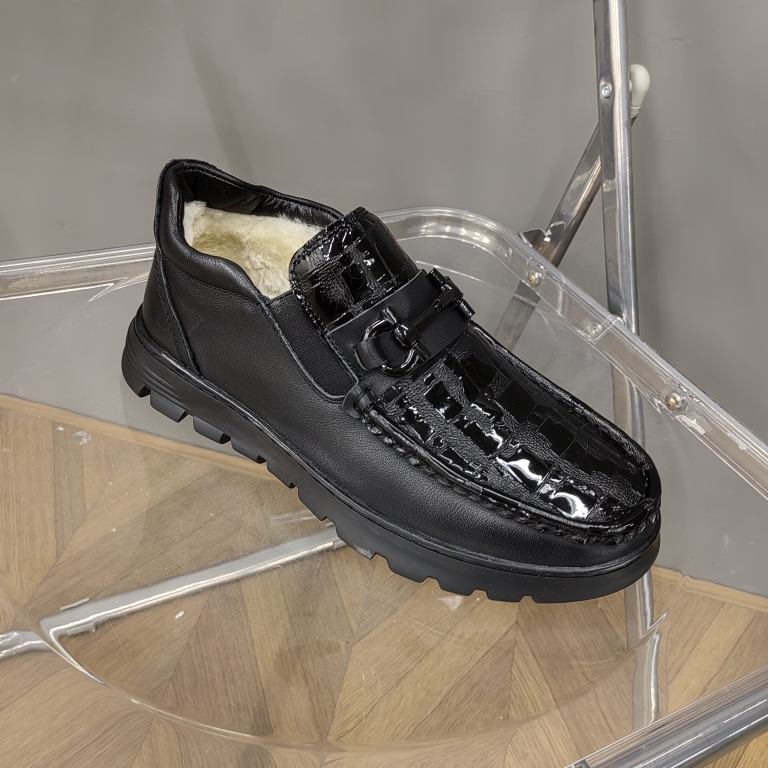 CLEARANCE WOOL LINER CALFSKIN GUANGZHOU LEATHER SHOE SIZE MENS SHOES 3075-1 AROUND THE STITCHING FIXING GLUE ASSISTED