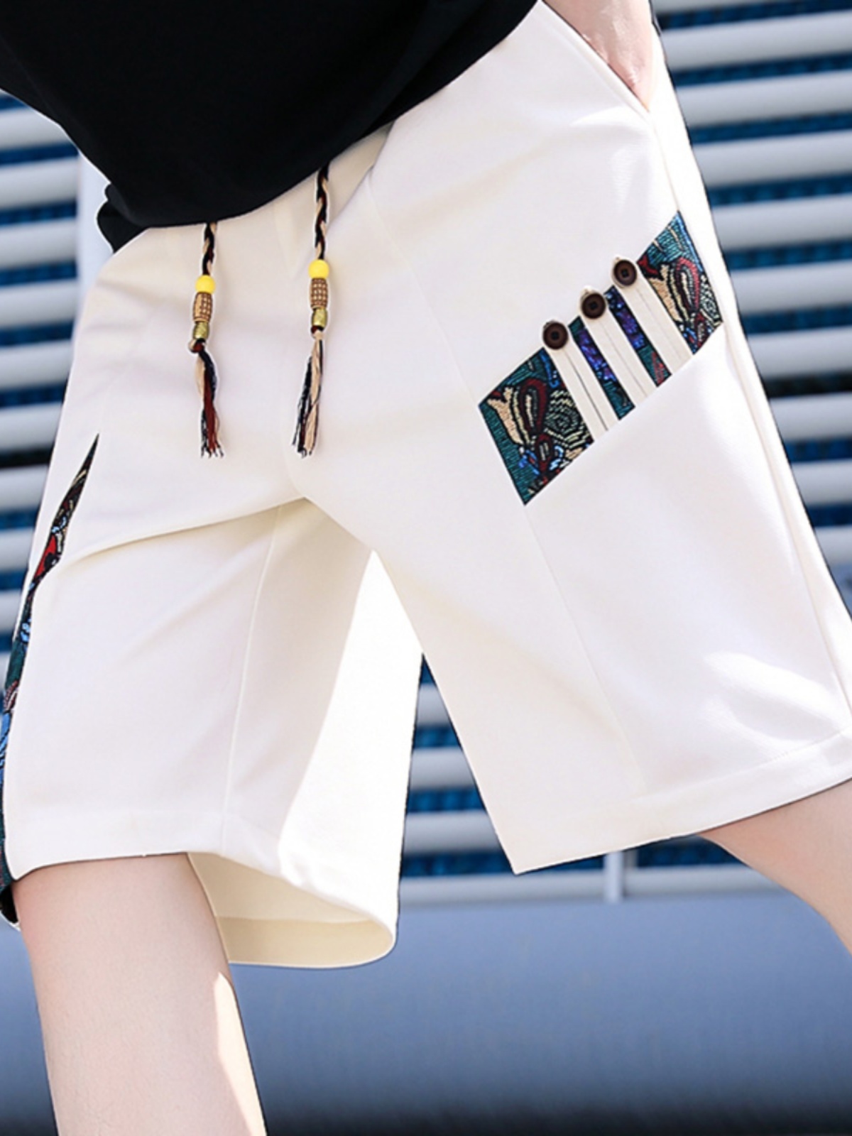 NEW CHINESE SUMMER SHORTS MENS LOOSE TREND NATIONAL STYLE FIVE-POINT PANTS YOUTH THIN SPORTS PANTS BIG PANTS