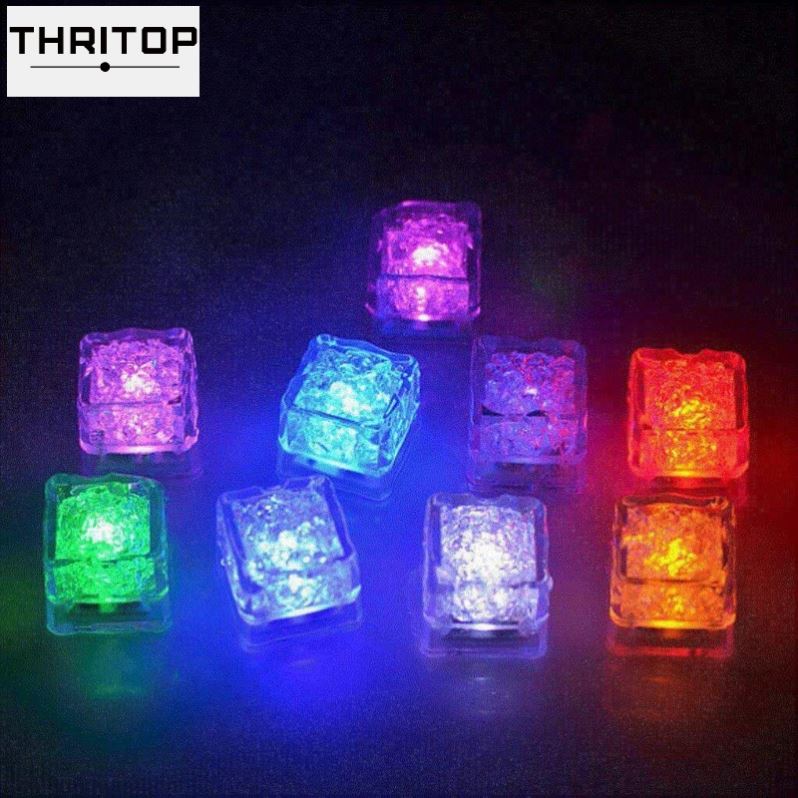 1개 LED 빛나는 아이스 큐브 LED 액체 센서 큐브 모양 빛