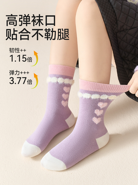 儿童袜子女童秋季女款纯棉袜女孩宝宝秋冬款高筒棉袜宝宝秋天童袜 — 2