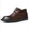 FOREIGN TRADE ORIGINAL SINGLE MENS LEATHER SHOES LEATHER CASUAL SHOES SOFT SOLE SPRING AND SUMMER BREATHABLE LOW-TOP BRITISH RETRO ZIPPER MENS LEATHER SHOES
