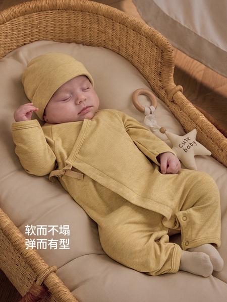 考拉鼻鼻[纯彩柔雾·新生氛围感]初生婴儿衣服基础百搭四季连体衣 — 3