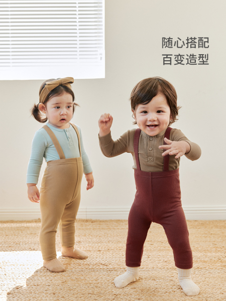 考拉鼻鼻婴儿举重裤[经典basics·时尚百搭]柔软护肚裤宝宝背带裤 — 2