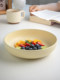 Reed Creamy Vegetable Bowl 8-inch dish plate household ceramic salad bowl round deep plate niche ins tableware