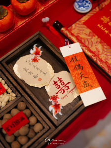 Handwritten Engagement Photo Props, Small Cards, Decorative Dongba Paper, Atmospheric New Chinese-Style Ornaments, Table