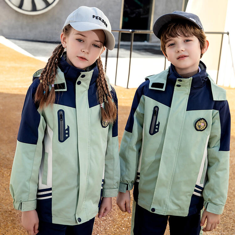 ELEMENTARY SCHOOL UNIFORMS JACKETS AUTUMN UNIFORMS CHILDRENS CLASS UNIFORMS THICKENED AND WARM WINTER KINDERGARTEN UNIFORMS THREE-PIECE SETS