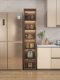 Kitchen clip storage cabinet kitchen storage cabinet kitchen side cabinet against wall floor-to-ceiling aluminum alloy door storage side cabinet