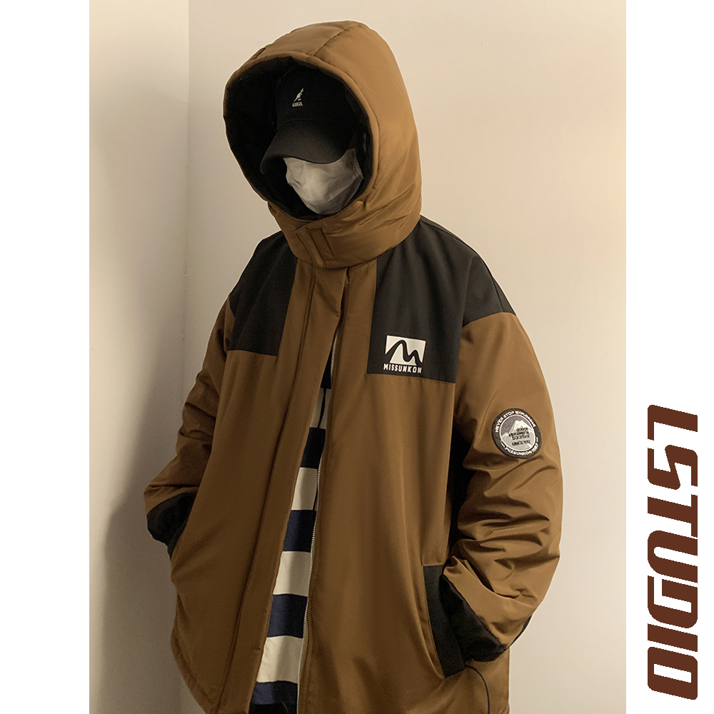 AMERICAN HIPHOP JACKET PADDED JACKET MENS WINTER THICKENED HIGH-END DOWN PIE TO OVERCOME THE JACKET HIGH STREET TRENDY BRAND