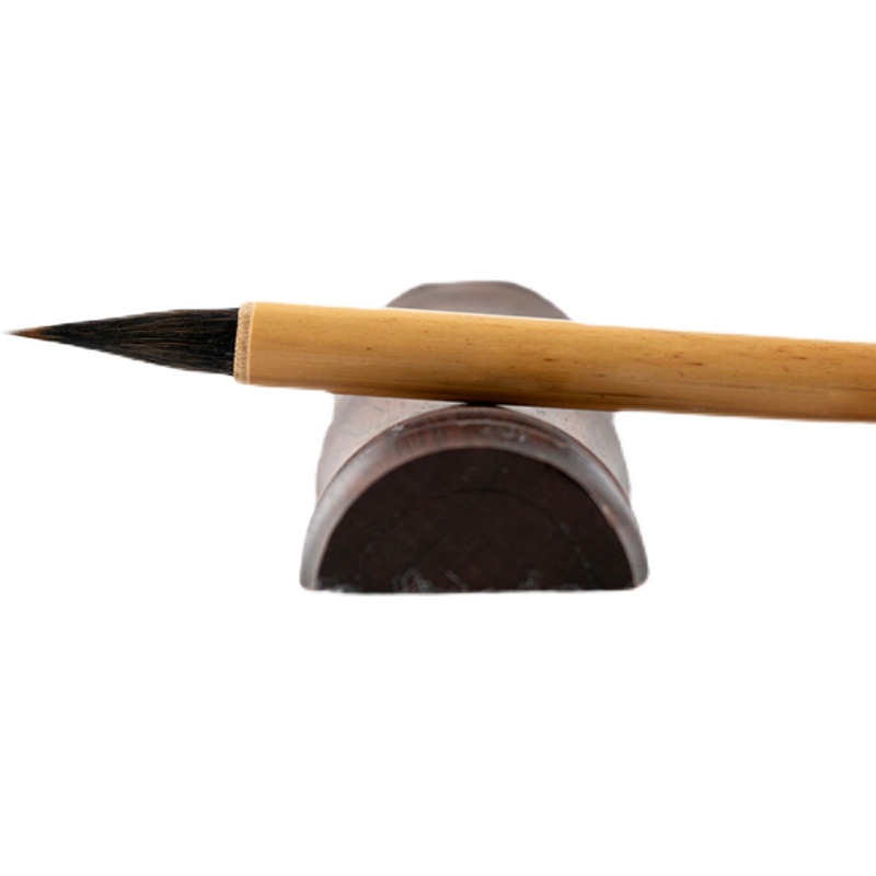 중수당 왕희지의 자필 편지 보라색 머리 늑대 머리 및 머리카락 작은 필기체 및 일반 서체 손으로 쓴 서예 붓 세트