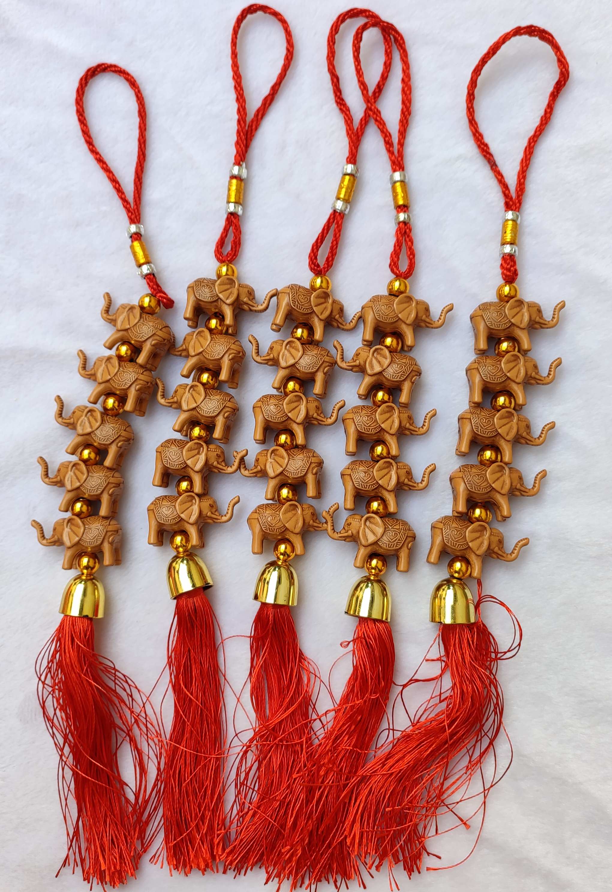 5 개의 작은 코끼리 끈 운남 기념품 BANNA 선물 길조 어린이 공예 빨간 밧줄 펜던트 태국 장식