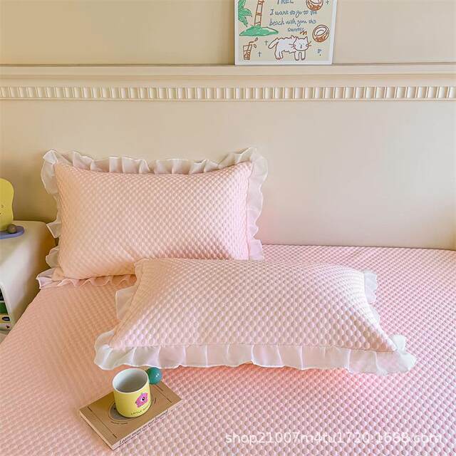 Ice Doudou Ice Silk Cool Mat Three-piece Set Bedding Sheet Mat People Washable Summer Summer Cool Air Conditioner Soft Mat Bedding Kitchen Skirt