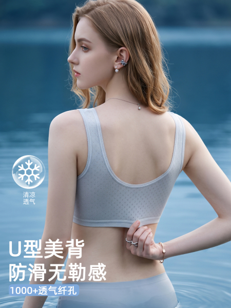 纯棉哺乳内衣夏季薄款产后喂奶专用孕妇怀孕期睡觉可穿背心式文胸 — 3