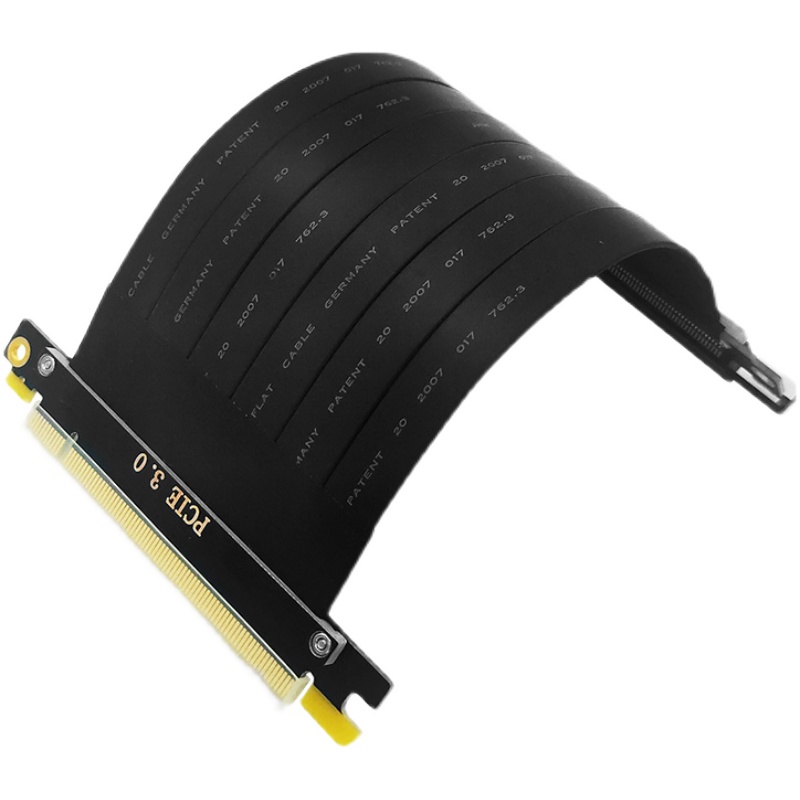 JHH GRAPHICS CARD EXTENSION CABLE PCIE 3.0 X16 STRAIGHT ADAPTER CABLE HIGH-SPEED SHIELDED PCIE GEN3 STABLE