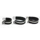 Sande 304 stainless steel rubber strip throat clamp R type fixed pipe clamp U-shaped cable wire rubber strip clamp rubber