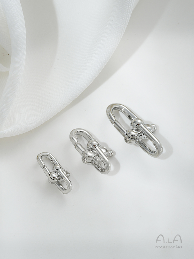 14K GOLD-FILLED COLOR-RETAINING U-SHAPED SPRING BUCKLE ACCESSORIES DIY BRACELET NECKLACE U-SHAPED CHAIN CLOSURE CONNECTING CLASP EARRING CHARM