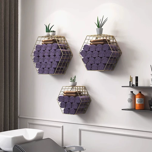 Стеллаж для хранения в парикмахерской, вешалка для полотенец для парикмахерской, специальная стеллаж для хранения в настенном шкафу для парикмахерской, настенный без дырокола