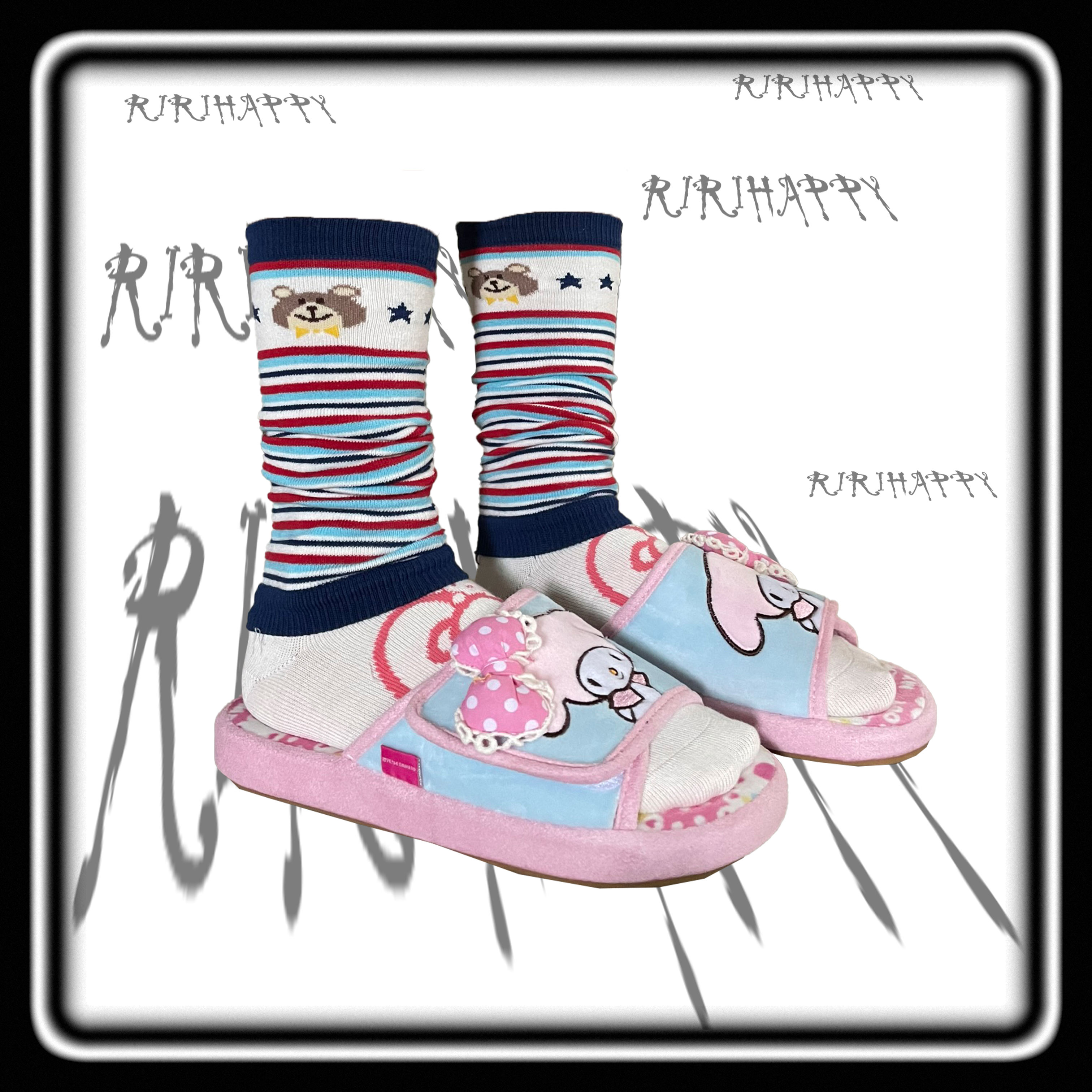 RIRIHAPPY BUNNY BEAR BOW SLEEVE LEG COVER